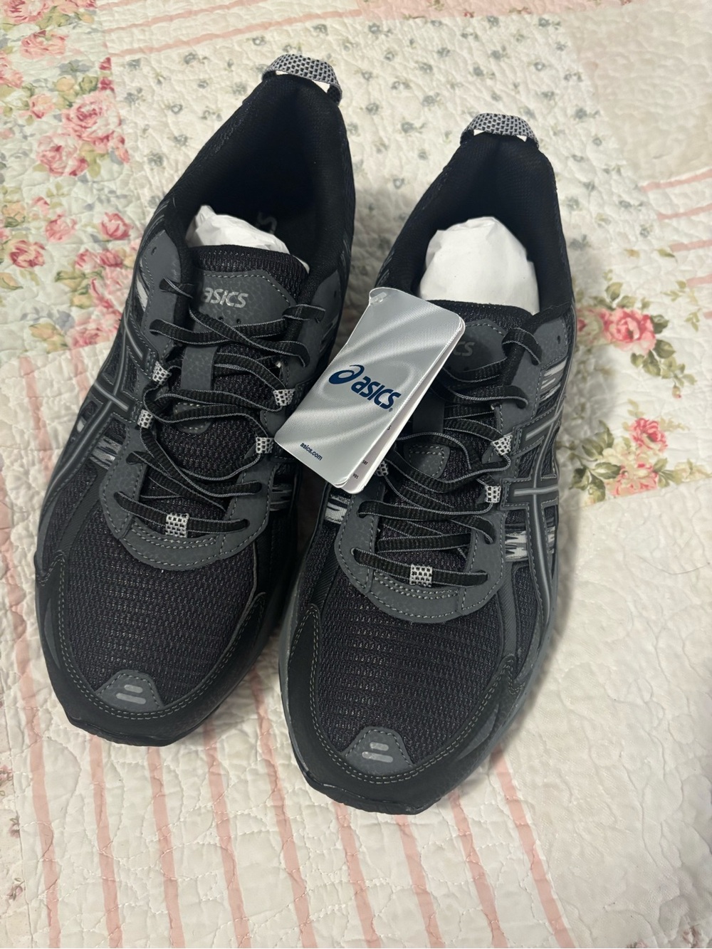 ASICS Black and Gray Men's Athletic Running Shoes